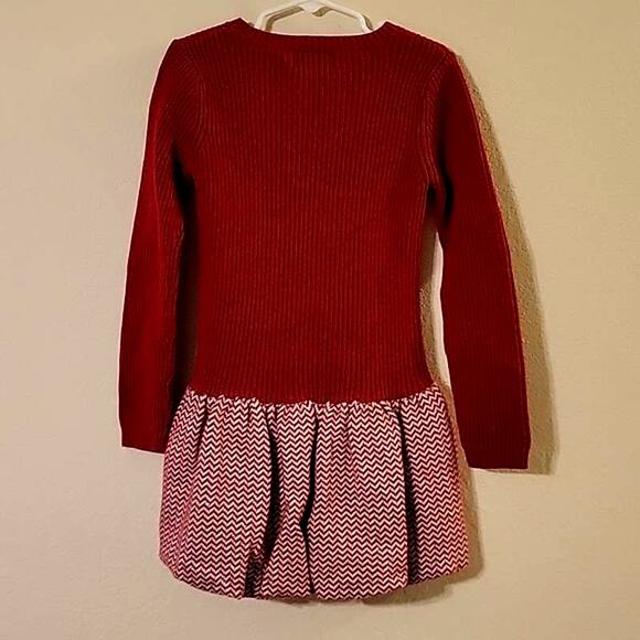Hierloom's by Polly Flinders Girl's Red Sweater Dress Size L - Picture 7 of 7